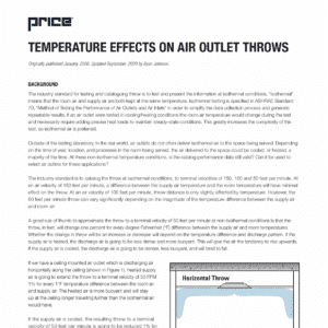 Temperature Effects on Air Outlet Throws
