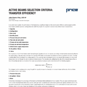 Active Beams Selection Criteria: Transfer Efficiency