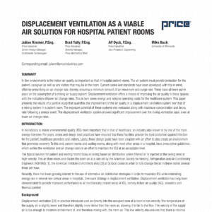 Displacement Ventilation as a Viable Air Solution for Hospital Patient Rooms