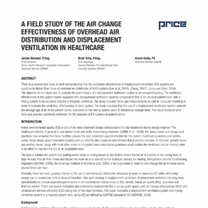 Air Change Effectiveness of Overhead Air Distribution and Displacement Ventilation in Healthcare