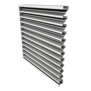 2" Deep, 30° Fixed Blade Extruded Non-Drainable Louver