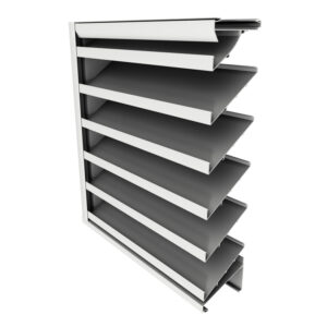 6" Deep, 35° Blade Extruded Drainable Louver