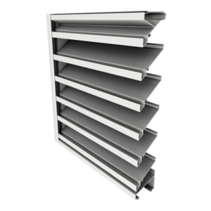 4" Deep, 39° Blade Extruded Drainable Louver