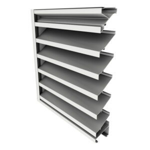 4" Deep, 39° Fixed Blade Extruded Non-Drainable Louver