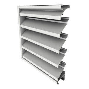 4" Deep, 43° J-Blade Extruded Stationary Louver