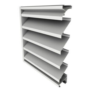 4" Deep, 45° Fixed Blade Extruded Non-Drainable Louver