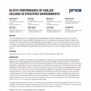 In-Situ Performance of Chilled Ceilings in Stratified Environments