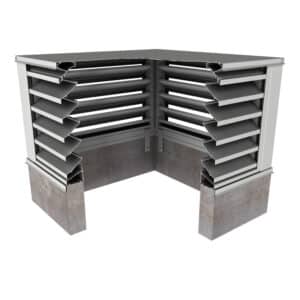 39° Z-Blade Box Corner Penthouse Drainable Louver