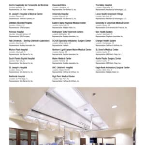 HGP Hospital Grade Common Plenum Project List