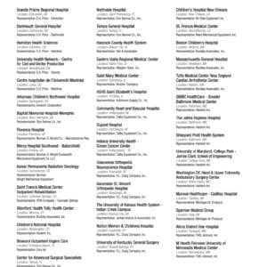 HGWC Hospital Grade Welded Ceiling Project List