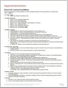 LFD Difusor De Caudal Laminar Especificacion (Spanish)